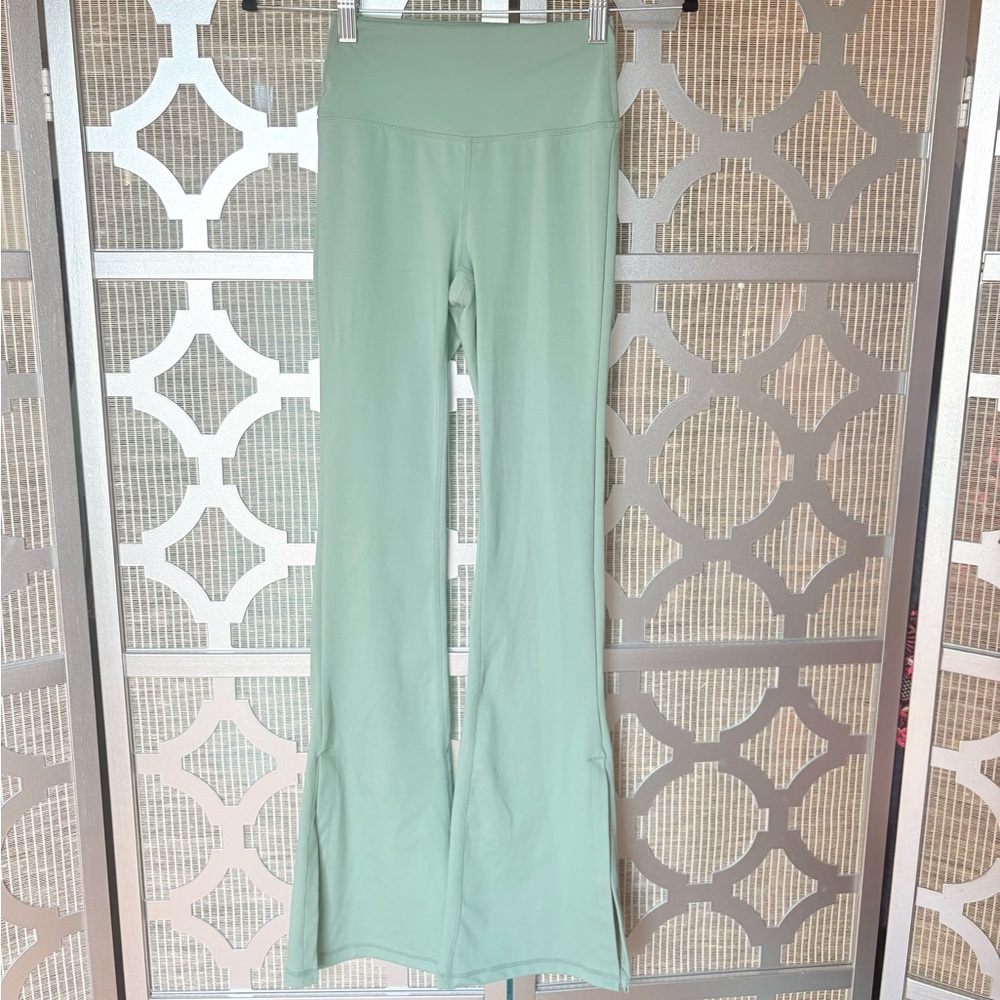 90 Degree By Reflex Green Flare Knit Pants